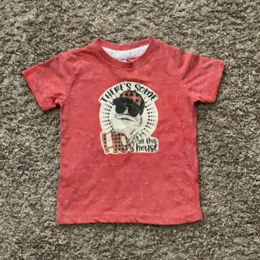 Rabbit Skins Red Short Sleeve Tee with Graphic Design